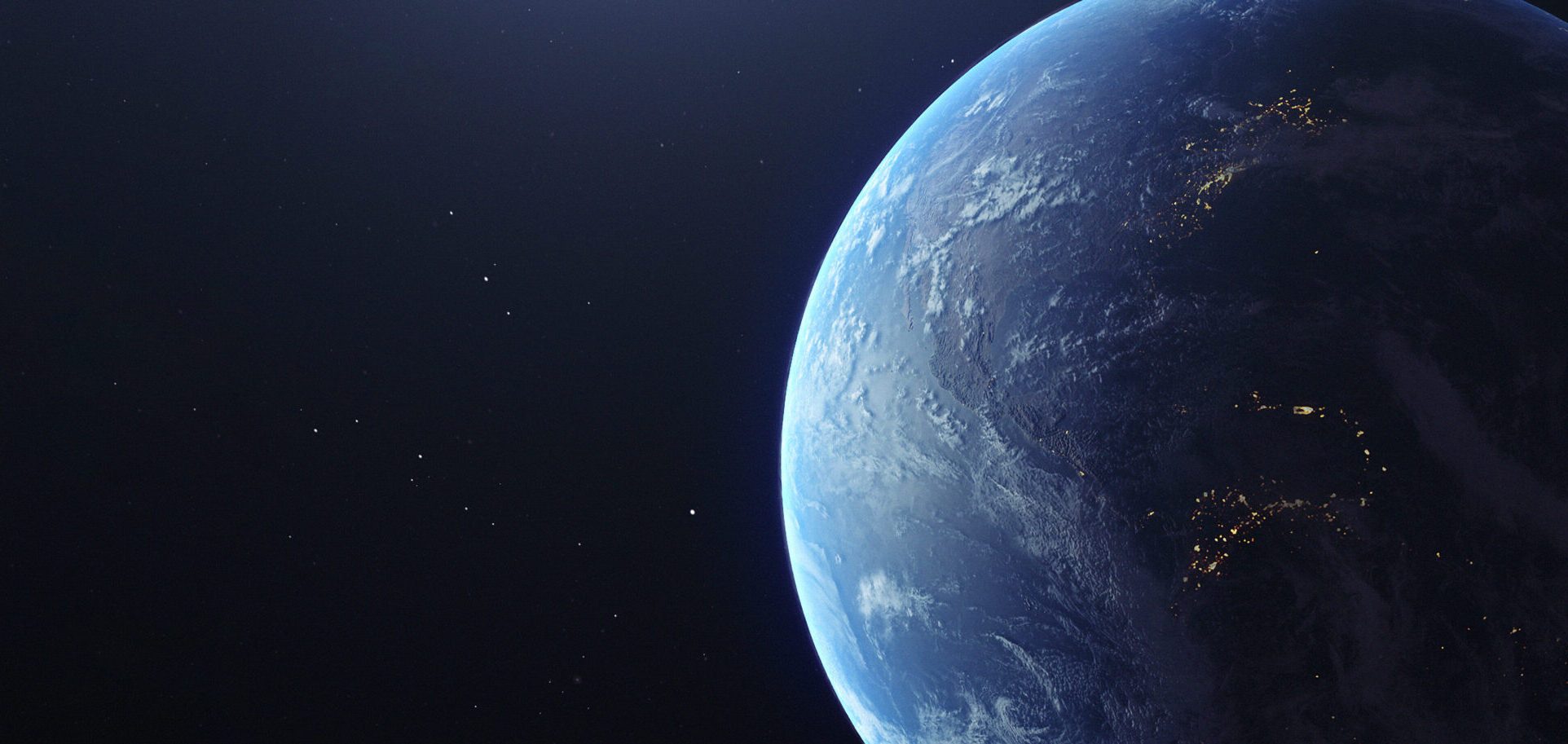 宇宙から見た夜の地球